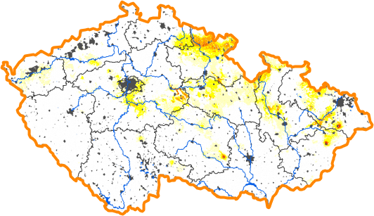 Intenzita sucha - 17. červenec 2016