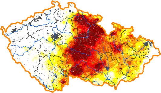 Intenzita sucha - 25. září 2016