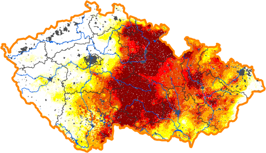 Intenzita sucha - 2. říjen 2016