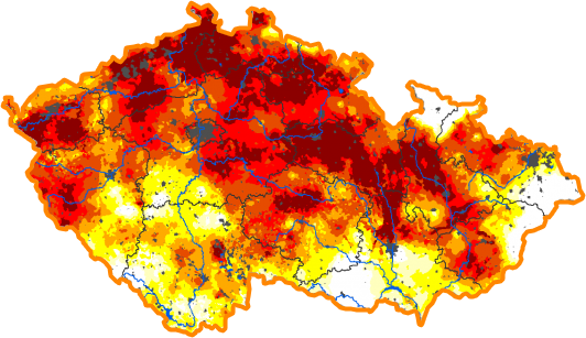 Intenzita sucha - 29. červenec 2018