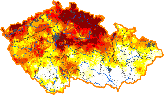 Intenzita sucha - 23. září 2018