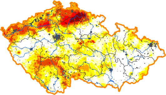 Intenzita sucha - 1. září 2019