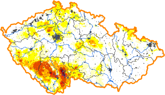 Intenzita sucha - 1. prosinec 2019