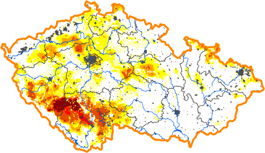 Intenzita sucha - 22. prosinec 2019