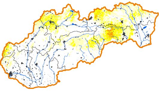 Intenzita sucha - 13. august 2017