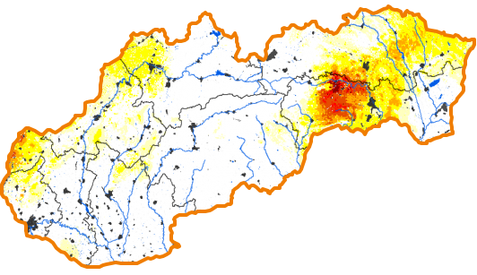 Intenzita sucha - 20. august 2017