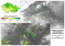 Vegetace trvalých kultur - 3. listopad 2024